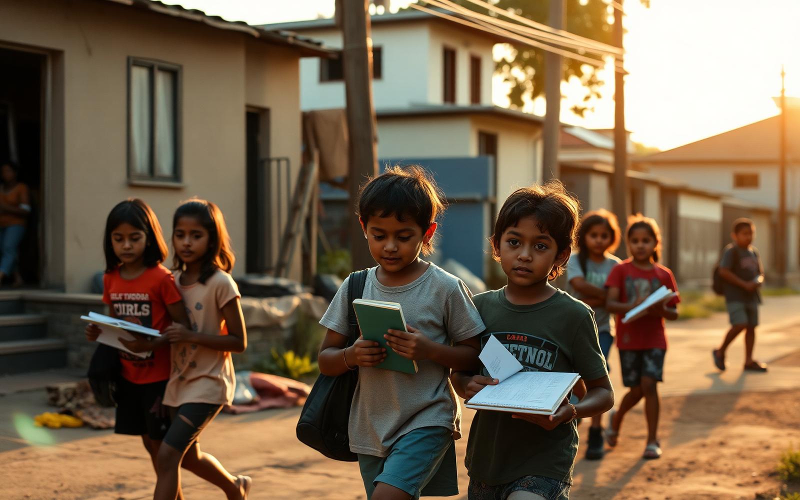 Crianças de comunidade de São Paulo